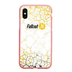 Чехол iPhone XS Max матовый Fallout 76 Жёлтая выжженная пустошь, цвет: 3D-баблгам