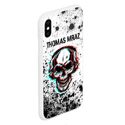 Чехол iPhone XS Max матовый Thomas Mraz - ЧЕРЕП - Краска, цвет: 3D-белый — фото 2