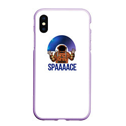 Чехол iPhone XS Max матовый SpaaacE мем про радугу, цвет: 3D-сиреневый