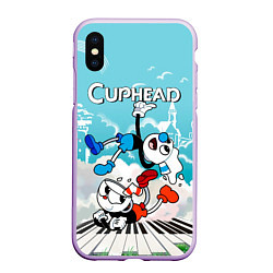 Чехол iPhone XS Max матовый Cuphead 2 чашечки