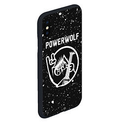 Чехол iPhone XS Max матовый Powerwolf КОТ Брызги, цвет: 3D-черный — фото 2