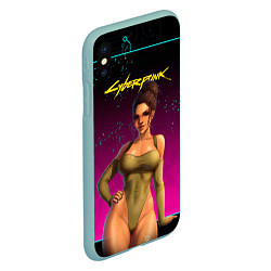 Чехол iPhone XS Max матовый Sexy сyberpunk Panam 18, цвет: 3D-мятный — фото 2