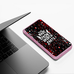 Чехол iPhone XS Max матовый HOLLYWOOD UNDEAD брызги красок, цвет: 3D-розовый — фото 2
