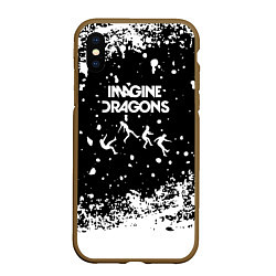 Чехол iPhone XS Max матовый Imagine dragons rock, цвет: 3D-коричневый
