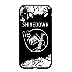 Чехол iPhone XS Max матовый Shinedown КОТ Краска, цвет: 3D-черный