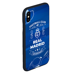 Чехол iPhone XS Max матовый Real Madrid FC 1, цвет: 3D-черный — фото 2