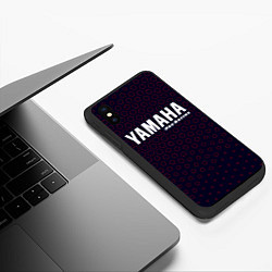 Чехол iPhone XS Max матовый YAMAHA Pro Racing Соты, цвет: 3D-черный — фото 2
