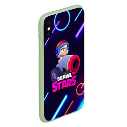 Чехол iPhone XS Max матовый Brawl stars Bonny, цвет: 3D-салатовый — фото 2