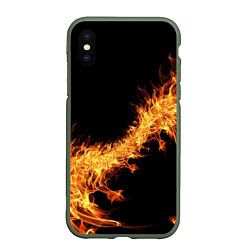 Чехол iPhone XS Max матовый Огонь Стихия