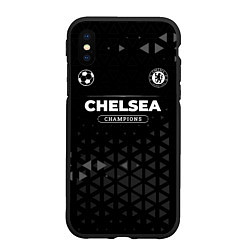 Чехол iPhone XS Max матовый Chelsea Форма Champions, цвет: 3D-черный