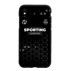 Чехол iPhone XS Max матовый Sporting Форма Champions, цвет: 3D-черный