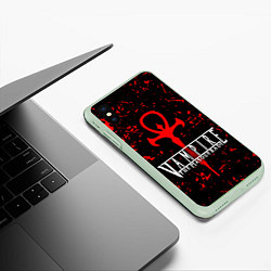 Чехол iPhone XS Max матовый Vampire The Masquerade Bloodlines, цвет: 3D-салатовый — фото 2