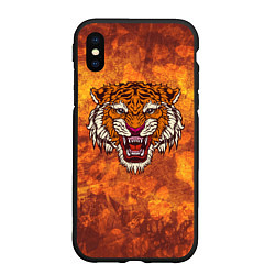 Чехол iPhone XS Max матовый Пустынный тигр