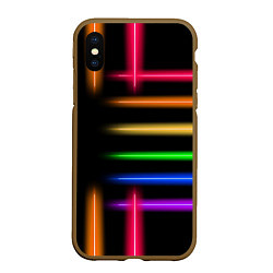 Чехол iPhone XS Max матовый Неоновое свечение Minimalism Neon