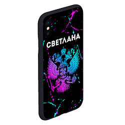 Чехол iPhone XS Max матовый Светлана Россия, цвет: 3D-черный — фото 2