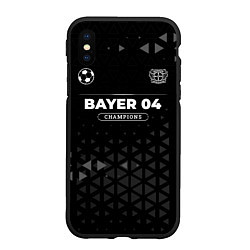 Чехол iPhone XS Max матовый Bayer 04 Форма Champions, цвет: 3D-черный