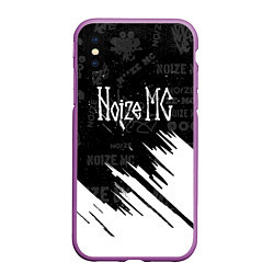 Чехол iPhone XS Max матовый Noize mc нойз мс, цвет: 3D-фиолетовый