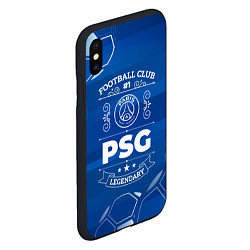 Чехол iPhone XS Max матовый PSG FC 1, цвет: 3D-черный — фото 2