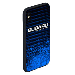 Чехол iPhone XS Max матовый SUBARU RACING Арт, цвет: 3D-черный — фото 2