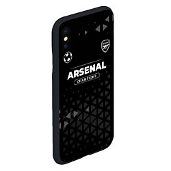 Чехол iPhone XS Max матовый Arsenal Форма Champions, цвет: 3D-черный — фото 2