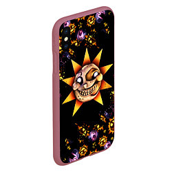 Чехол iPhone XS Max матовый Five Nights at Freddys: Security Breach Солнце пат, цвет: 3D-малиновый — фото 2