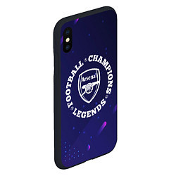 Чехол iPhone XS Max матовый Arsenal Легенды Чемпионы, цвет: 3D-черный — фото 2