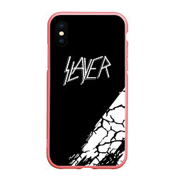 Чехол iPhone XS Max матовый Slayer Трещины, цвет: 3D-баблгам