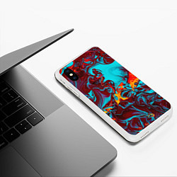 Чехол iPhone XS Max матовый Каляка-маляка, цвет: 3D-белый — фото 2