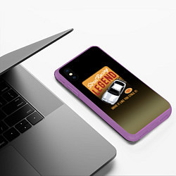 Чехол iPhone XS Max матовый Legend Car, цвет: 3D-фиолетовый — фото 2