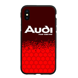 Чехол iPhone XS Max матовый АУДИ Pro Racing Спрей, цвет: 3D-черный