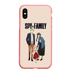 Чехол iPhone XS Max матовый Spy x Family Семья шпиона, цвет: 3D-баблгам