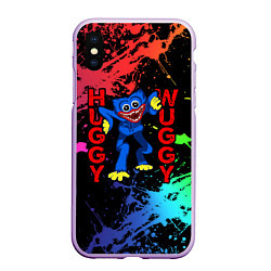 Чехол iPhone XS Max матовый POPPY PLAYTIME HAGGY WAGGY ХАГГИ ВАГГИ НЕОН, цвет: 3D-сиреневый