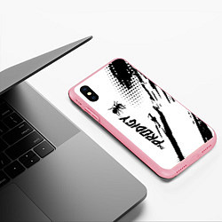 Чехол iPhone XS Max матовый The prodigy - логотип, цвет: 3D-баблгам — фото 2