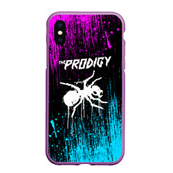 Чехол iPhone XS Max матовый The prodigy neon