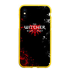Чехол iPhone XS Max матовый THE WITCHER: Ведьмак: Охотник на Монстров, цвет: 3D-желтый
