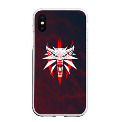 Чехол iPhone XS Max матовый THE WITCHER КОГОТЬ МОЛНИИ, цвет: 3D-белый