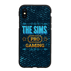 Чехол iPhone XS Max матовый The Sims Gaming PRO, цвет: 3D-черный