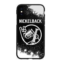 Чехол iPhone XS Max матовый Nickelback КОТ Брызги