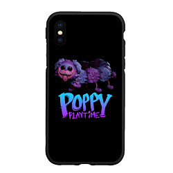 Чехол iPhone XS Max матовый POPPY PLAYTIME PJ Pug-a-Pillar, цвет: 3D-черный