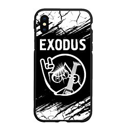 Чехол iPhone XS Max матовый Exodus КОТ Краски, цвет: 3D-черный