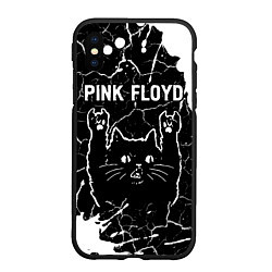 Чехол iPhone XS Max матовый Pink Floyd Rock Cat