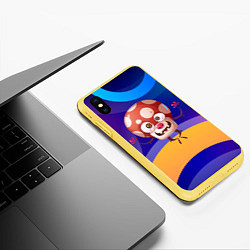 Чехол iPhone XS Max матовый Живой гриб мухомор, цвет: 3D-желтый — фото 2