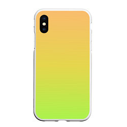 Чехол iPhone XS Max матовый GRADIEND YELLOW-GREEN