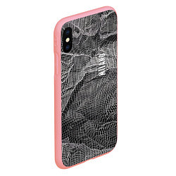 Чехол iPhone XS Max матовый Мятая сетчатая ткань Crumpled Mesh Fabric, цвет: 3D-баблгам — фото 2