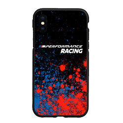 Чехол iPhone XS Max матовый БМВ Racing - Краска, цвет: 3D-черный