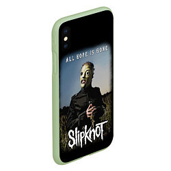 Чехол iPhone XS Max матовый SLIPKNOT - All Hope Is Gone Iowa 2008, цвет: 3D-салатовый — фото 2