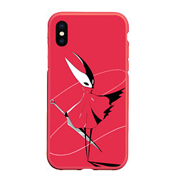 Чехол iPhone XS Max матовый Хорнет Hornet, цвет: 3D-красный
