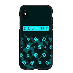 Чехол iPhone XS Max матовый DESTINY 2 - Камуфляж