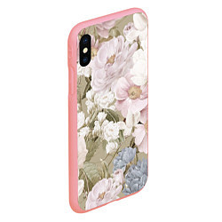 Чехол iPhone XS Max матовый Цветы Английский Садовый Узор, цвет: 3D-баблгам — фото 2