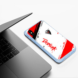 Чехол iPhone XS Max матовый Berserk ЧЁРНАЯ МАСКА, цвет: 3D-голубой — фото 2